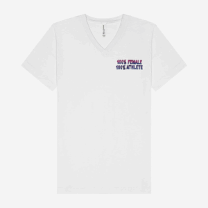 Female Athlete 100 - Unisex Jersey Short Sleeve V-Neck Tee